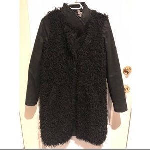 H&M black coat -  brand new- size: 10